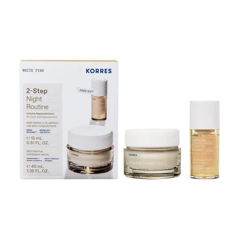 Skincare Set White Pine Restorative Overnight Facial + GIFT Deep Wrinkle, Plumping and Age Spot Concentrate